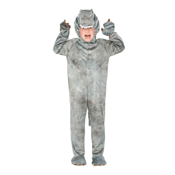 Grey Raptor Dinosaur Child Costume | Large