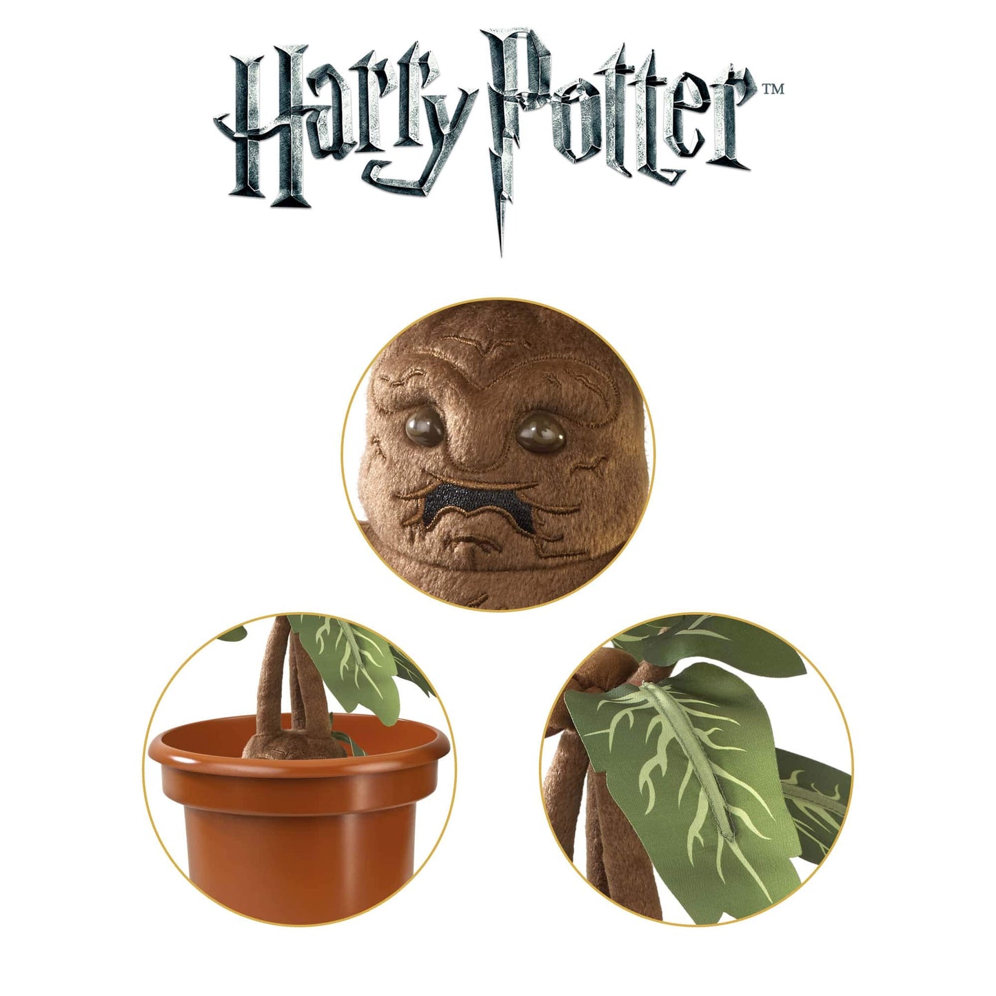 The Noble Collection Harry Potter Electronic Plush Mandrake, 30cm, Multicolor, Model NN8603, Polyester Plastic