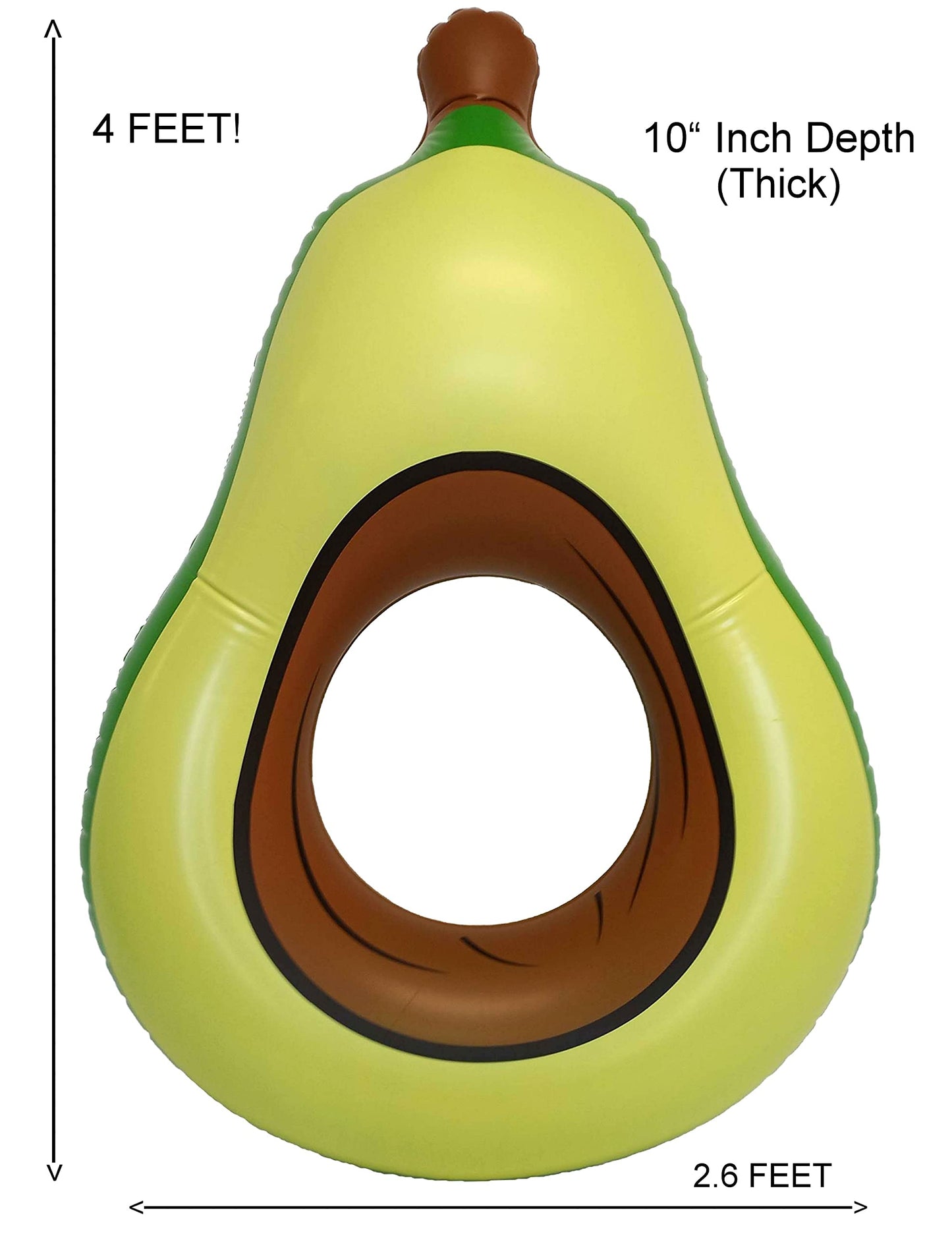 Inflatable Pool Floats - Avocado Pool Raft, Peach Pool Float, Gold Glitter Pool Float (Avocado)