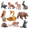 Bretoyin Forest Animal Figure Realistic Playset 10Pcs Woodland Animal Figurines Toys Set Cake Toppers School Project Diorama Mod