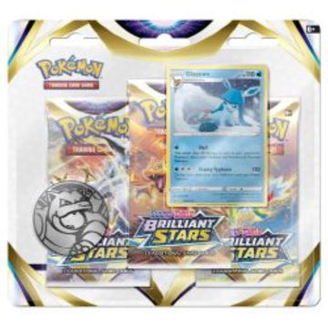 Pokemon Sas9 Brilliant Stars 3 Pack Blister - Glaceon