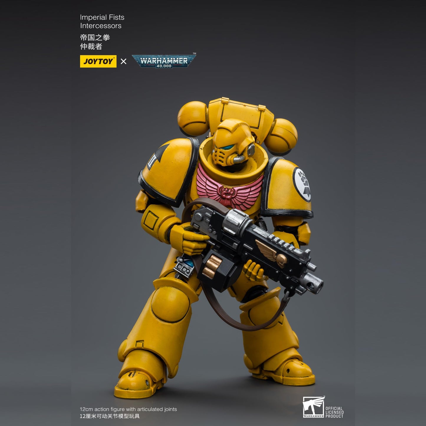 Joytoy 1/18 Action Figure Warhammer 40,000 Imperial Fists Intercessors Ver.3 4.8Inch Movable Model Collectible Figurine