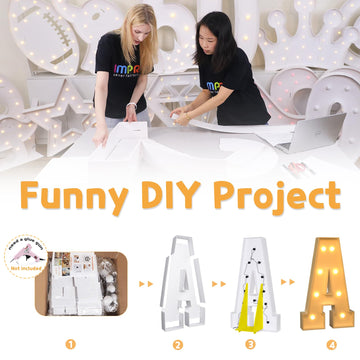 Imprsv 4Ft Marquee Light Up Letters For Birthday Party Decorations Large Marquee Letters For Baby Shower Bridal Shower Anniversa