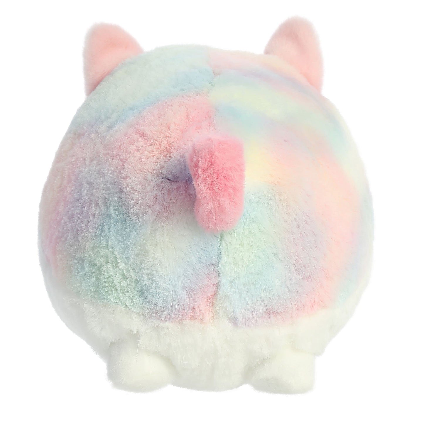 Aurora® Playful Teddy Pets™ 9" Rainbow Pom Stuffed Animal - Multicolor Polyester, Small, Unique Design
