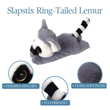 The Petting Zoo Ring Tailed Lemur Plush Toy, 10" Grey Stuffed Animal Slap Bracelet for Kids, Model 723711, Polyester