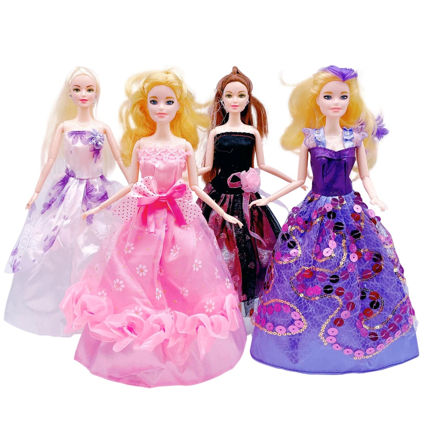 5 Sets Doll Clothes Handmade Doll Dress For 11.5 Inch Doll Wedding Party Dresses Gown Outfit Costume Suit For 11.5 Inch Dolls Random Styles