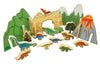 The Freckled Frog - Ff433 Happy Architect - Dinosaurs - Set Of 22 - Ages 2+ - Wooden Blocks For Preschoolers And Elementary Aged Kids - Create Prehistoric Habitats For Jurassic Adventures