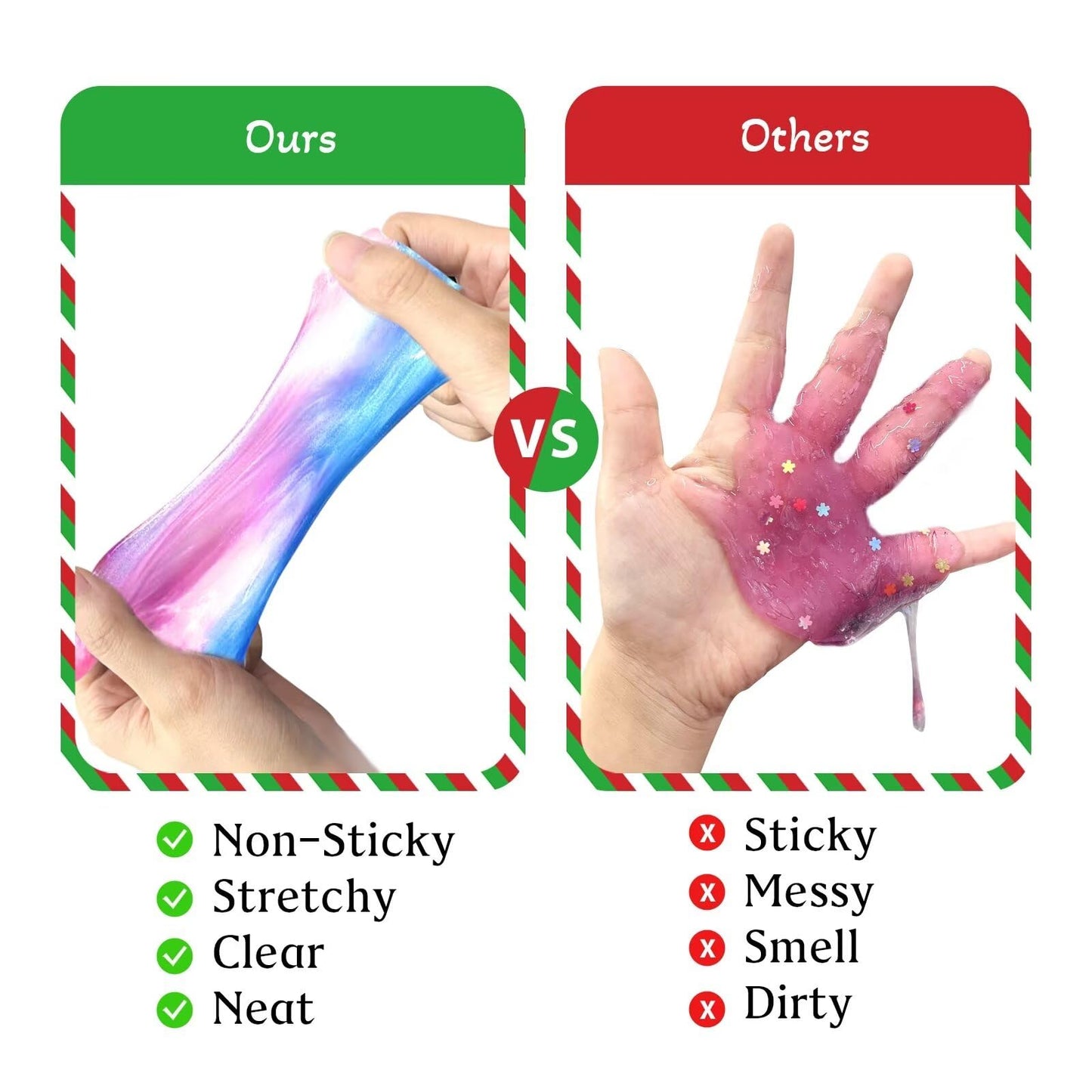 36 Pack Unicorn Slime Kit Party Favors For Kids Slime Cup Bulk Stretchy Non-Sticky Diy Stress Relief Putty Toy Christmas Holiday