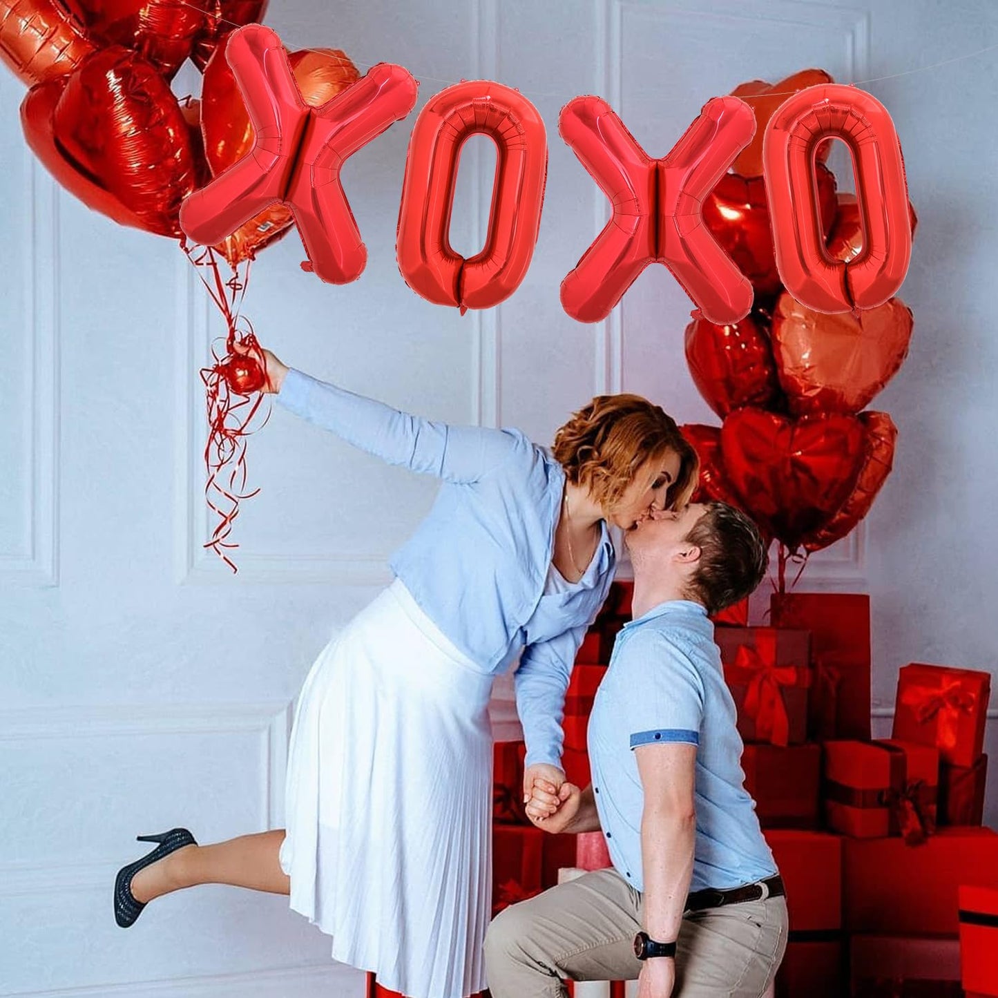 Toniful 16 Inch Valentines Day Letter Balloons Banner Foil Valentines Day Decoration Balloons For Romantic Valentine'S Day Weddi