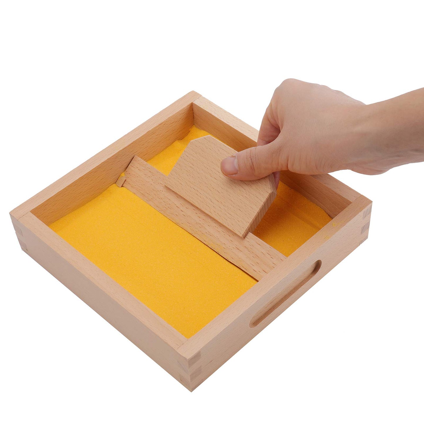 Suwimut Montessori Sand Tray, Montessori Letter Formation Sand Writing Tray With Wooden Pen For Kids Writing Letters And Numbers, Gifts For Preschool Kids Sand Box Toys