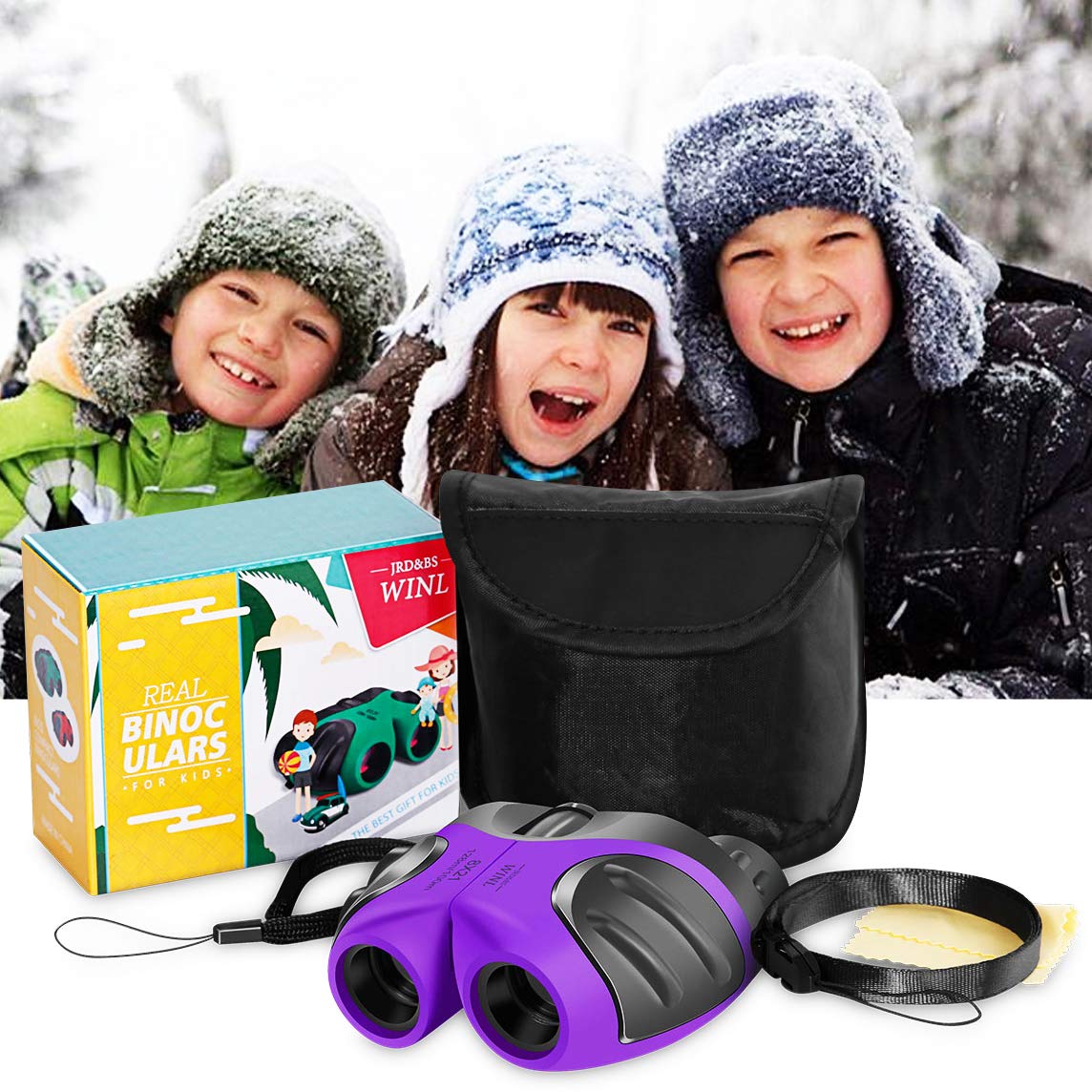 Vnvdflm Compact Binoculars For Kids Yard Toys,3-12 Year Old Girl, Best Gift For 4-10 Year Girls To Watching Birds, Toys For 3-12 Year Old Boys Exploring Nature(Purple)