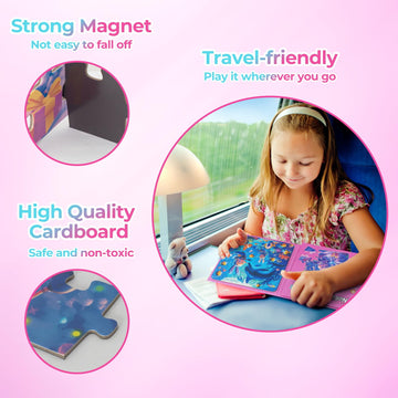 Nattork Bunny Magnetic Puzzle Book for Toddlers 3-5 Girls Boys Travel Puzzles Game for Kids Ages 3-6 Learning Magnet with Fun for 3 4 5 6 Years Old Children Boys Girls - Gift Idea for Birthdays