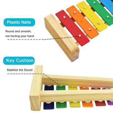Musicube Xylophone For Kids Wooden Xylophone With Mallets Orff Music Instrument For Educational Preschool Learning Baby Percussi
