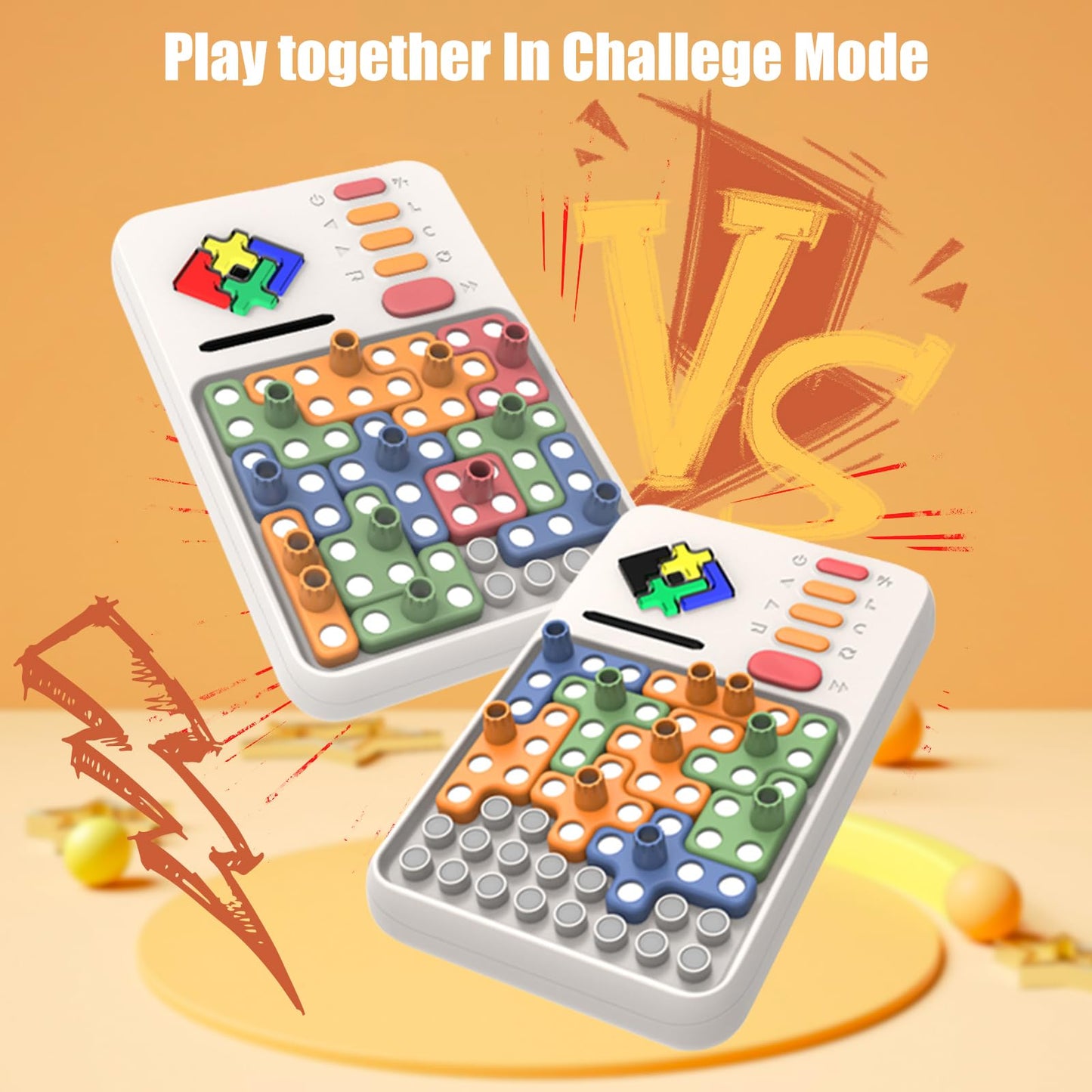 Super Blocks Pattern Matching Puzzle Games, 1000+ Challenges Brain Teaser Toys, Travel Games For Road Trips,Birthday Gifts For B