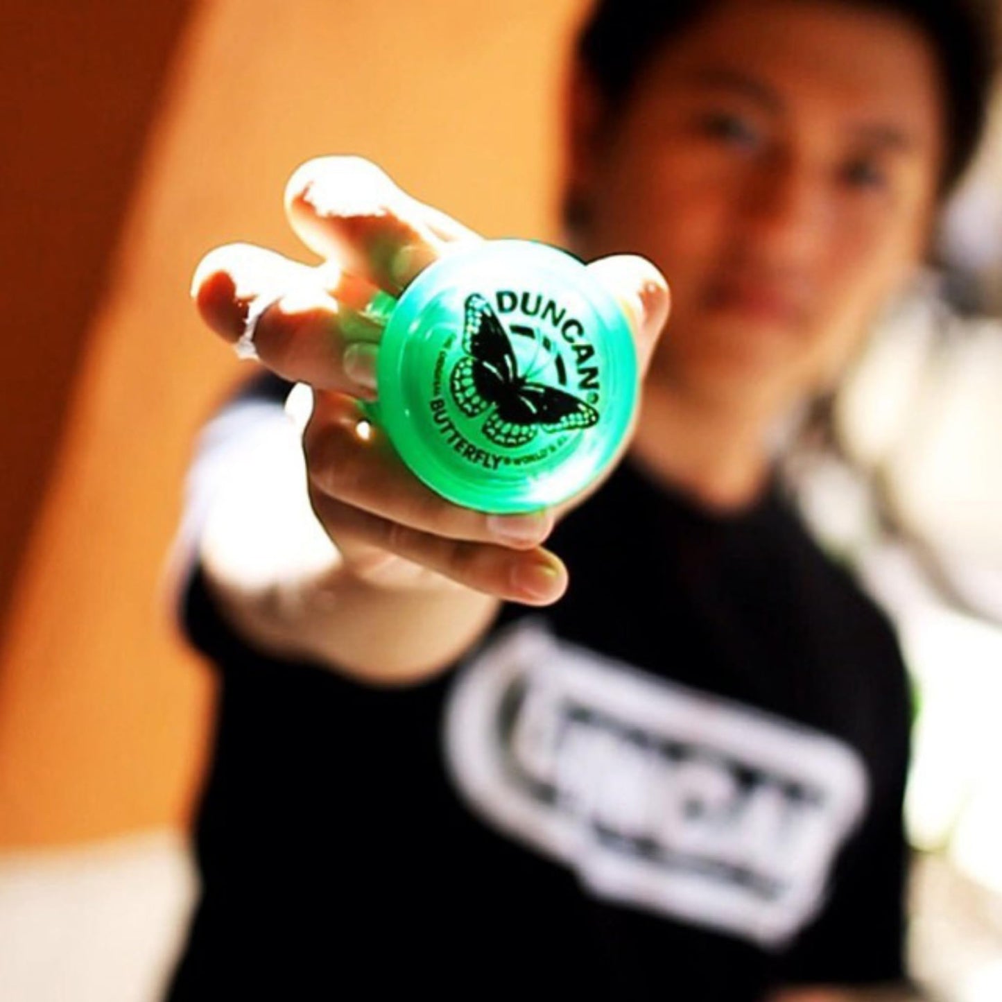 Duncan Toys Butterfly Yo-Yo, Beginner Yo-Yo With String, Steel Axle And Plastic Body, Green