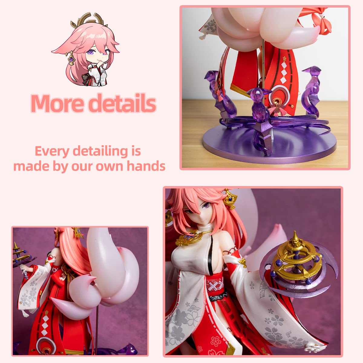 G-I Yae Miko 1/7 Figure 24Cm Anime Game Lady Guuji Of The Grand Narukami Shrine Toy Character Pvc Gift