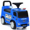 Costzon Ride On Push Car For Toddlers, Licensed Mercedes Benz Sliding Car W/Steering Wheel, Horn, Headlights, Under Seat Storage, Foot-To-Floor Riding Toy For Boys Girls 1-3 Years (Police Car, Blue)