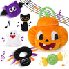 Bunny Chorus My First Halloween Plush Pumpkin Playset, Stuffed Pumpkin Cat Spider Ghost Candy with Multi Sensory Rattles, for Baby Girls Boys -Like New