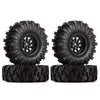 INJORA 1.0 Beadlock Wheel Mud Tires Set Deep Dish 1.0'' Wheels Tires for 1/18 TRX4M Axial AX24 SCX24 Gladiator Deadbolt Bronco C