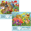 Bits And Pieces – Value Set Of Two Large 300 Piece Jigsaw Puzzles For Adults – ‘Bunnies’ & ‘Mice’ Jigsaw Puzzles By Artist Jane Maday, Completed Puzzle Size: 18' X 24'