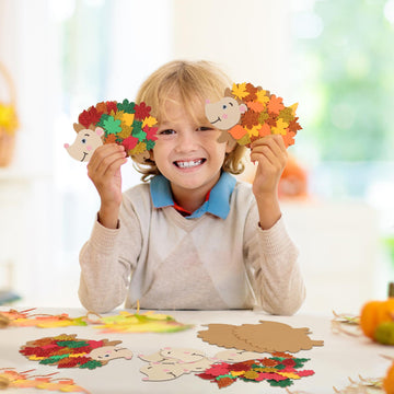 Fennoral 12 Pack Hedgehog Crafts For Kids Make You Hedgehog Foam Stickers Diy Autumn Art And Craft For Boys Girls Party Supply A