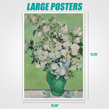 Antelope - 1000 Piece Puzzle For Adults, Roses, By Vincent Van Gogh, 1890 - Officially Licensed, Jigsaw Puzzles 1000 Pieces, Hig