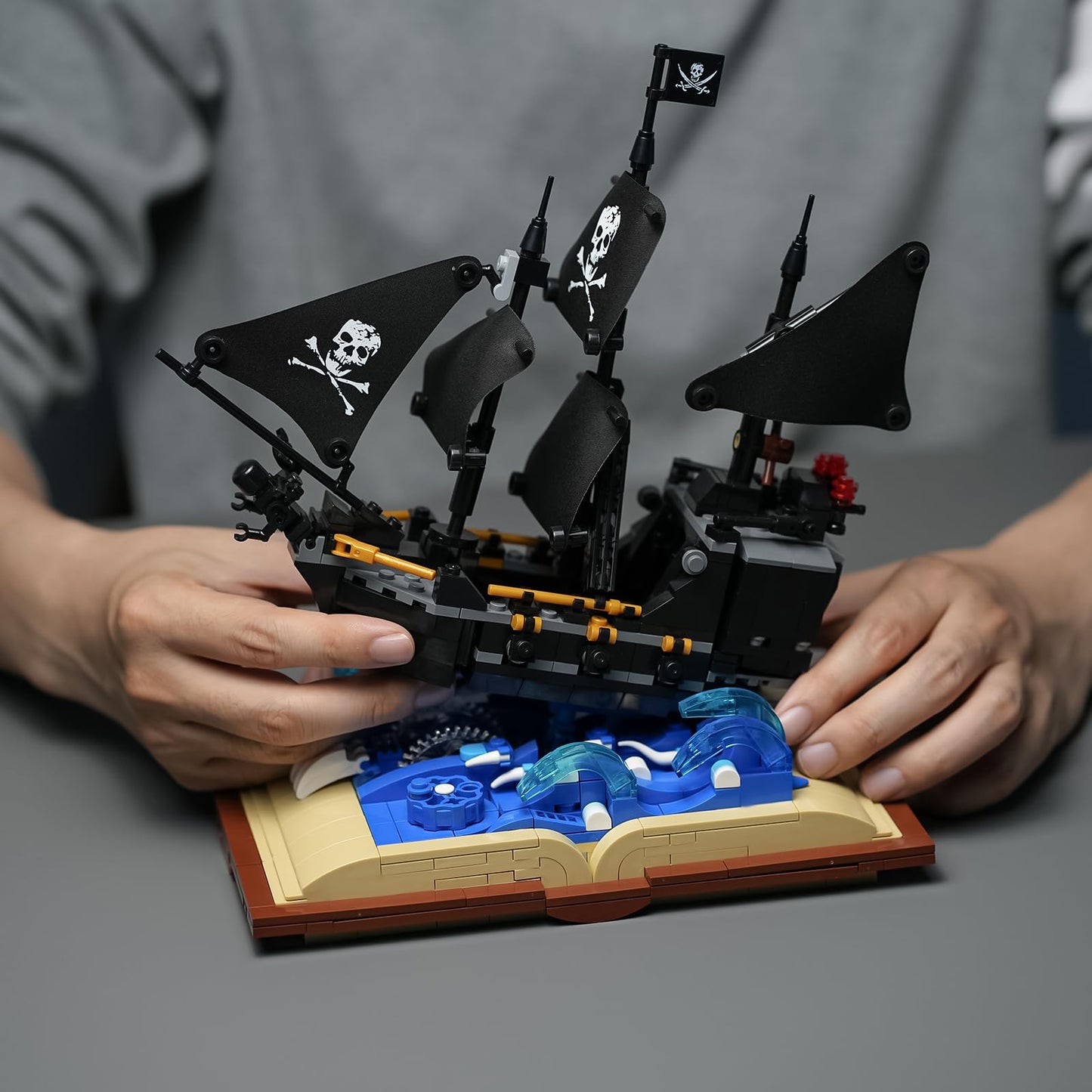 Creator Pirate Ship Building Set Compatible With Lego For Adults,Christmas Toy Building Blocks For Boys 8-14 Years 919 Pcs