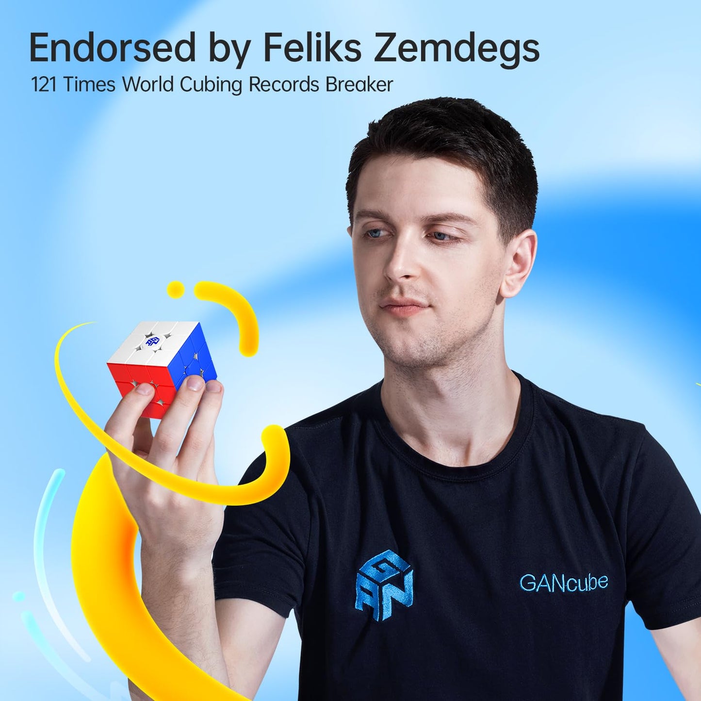 Gan 356 I Carry 2, Smart Speed Cube 3X3 Connected Speedcube Magnetic Intelligent Timer Tracking Movements Steps With App Online