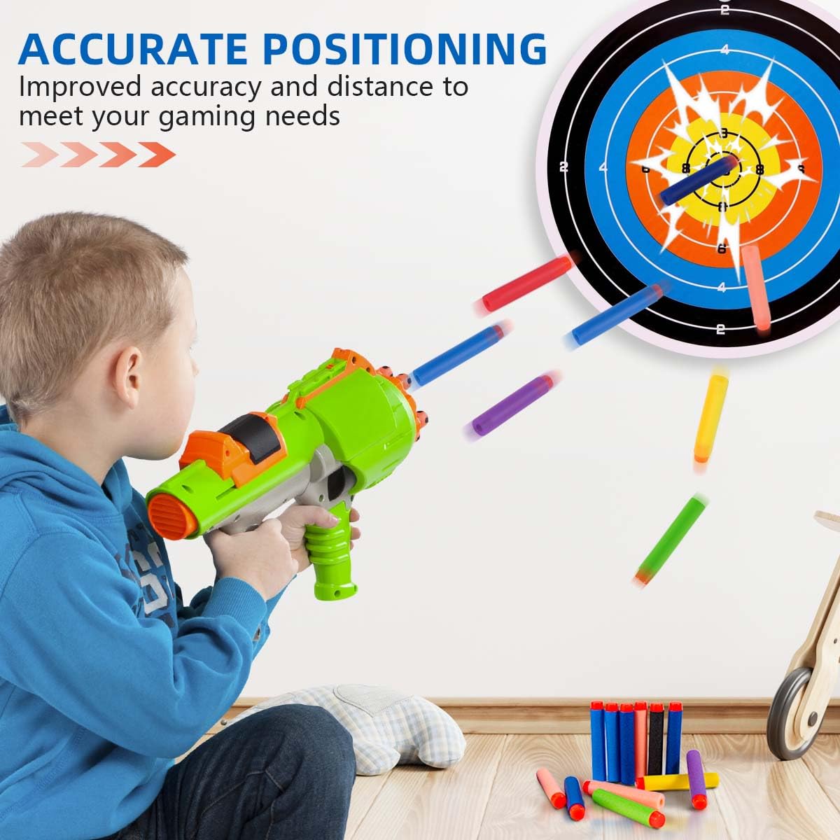 KISEER 240 Pcs Colorful Refill Darts project pieces Pack for Nerf N-Strike advanced Series Blasters