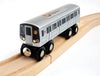 Munipals New York City Subway Wooden Railway (B Division) J Train/Nassau Street Express–Child Safe And Tested Wood Toy Train