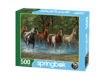 Springbok 500 Piece Jigsaw Puzzle - Summer Creek, Large 18x23.5", Multi Color, Engineered Wood, Model 33-01547