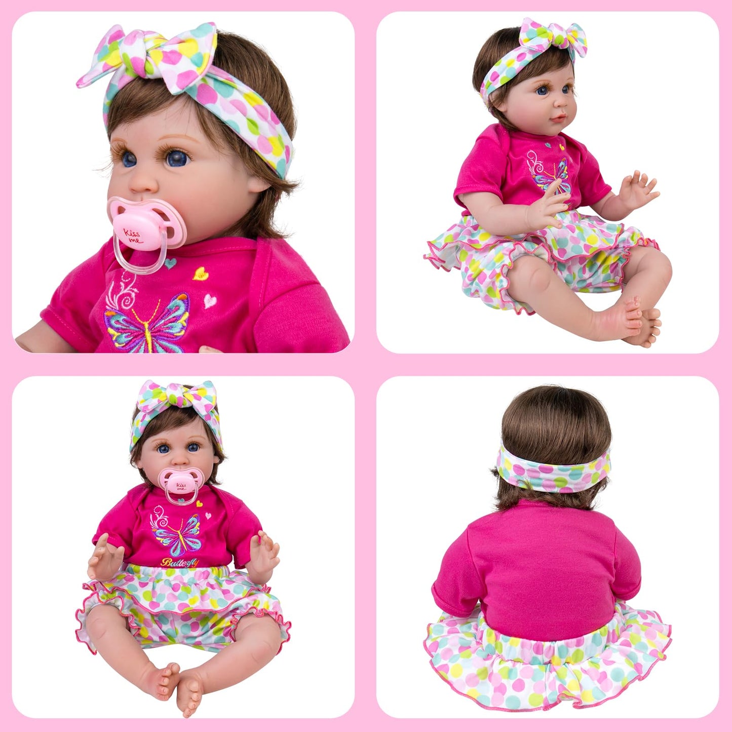 Aori Reborn Baby Dolls Clothes - Outfit Clothing Accessories Set For 20-22 Inch Realistic Newborn Toy Dolls