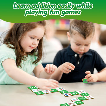 Kasfalci Addition Dominoes Set,Math Games for Kids,Math Manipulatives,Counting Toys,Learning Games,Preschool Learning Activities