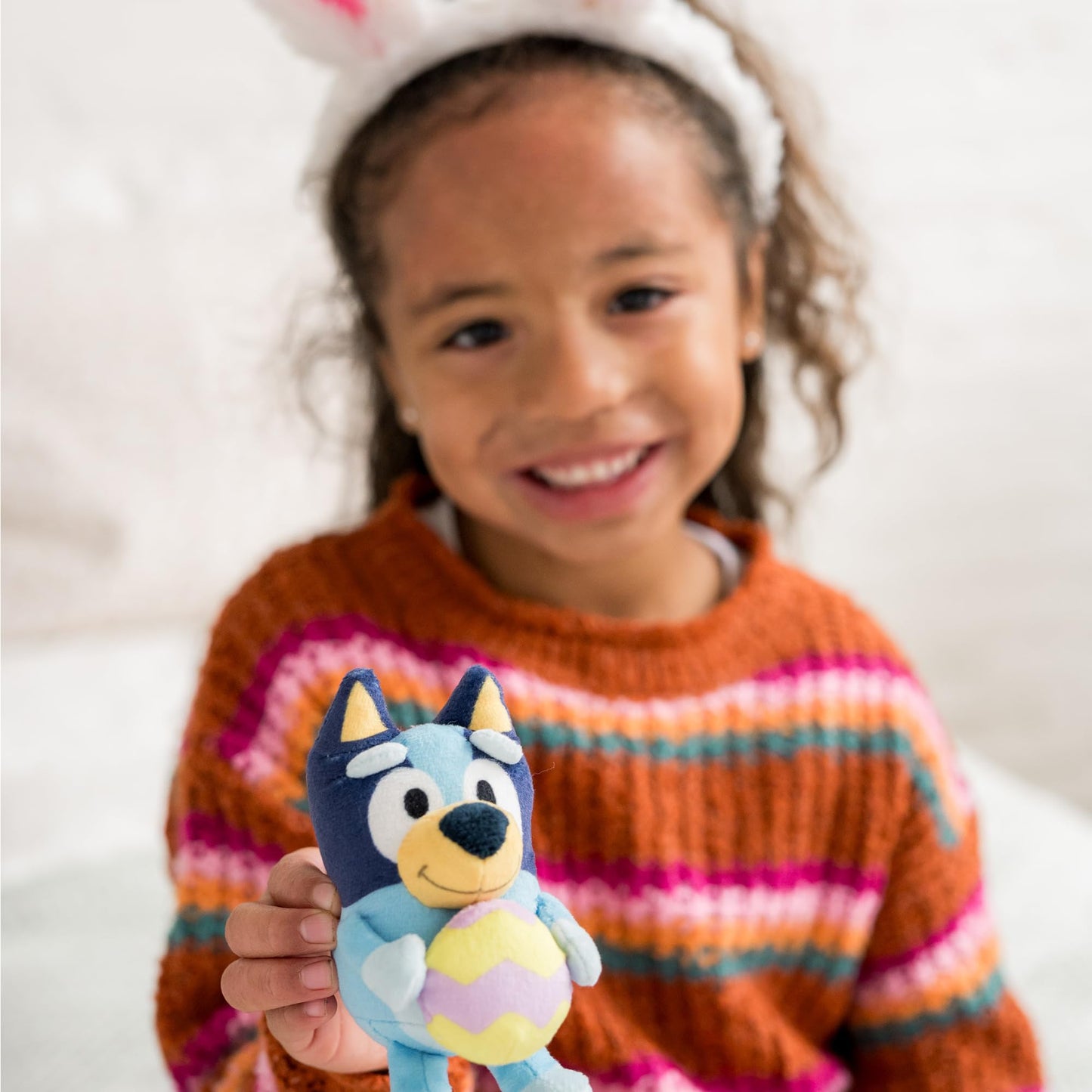 Animal Adventure | Bluey | 4” Collectible Palm Plush Bluey | Electronic Sound