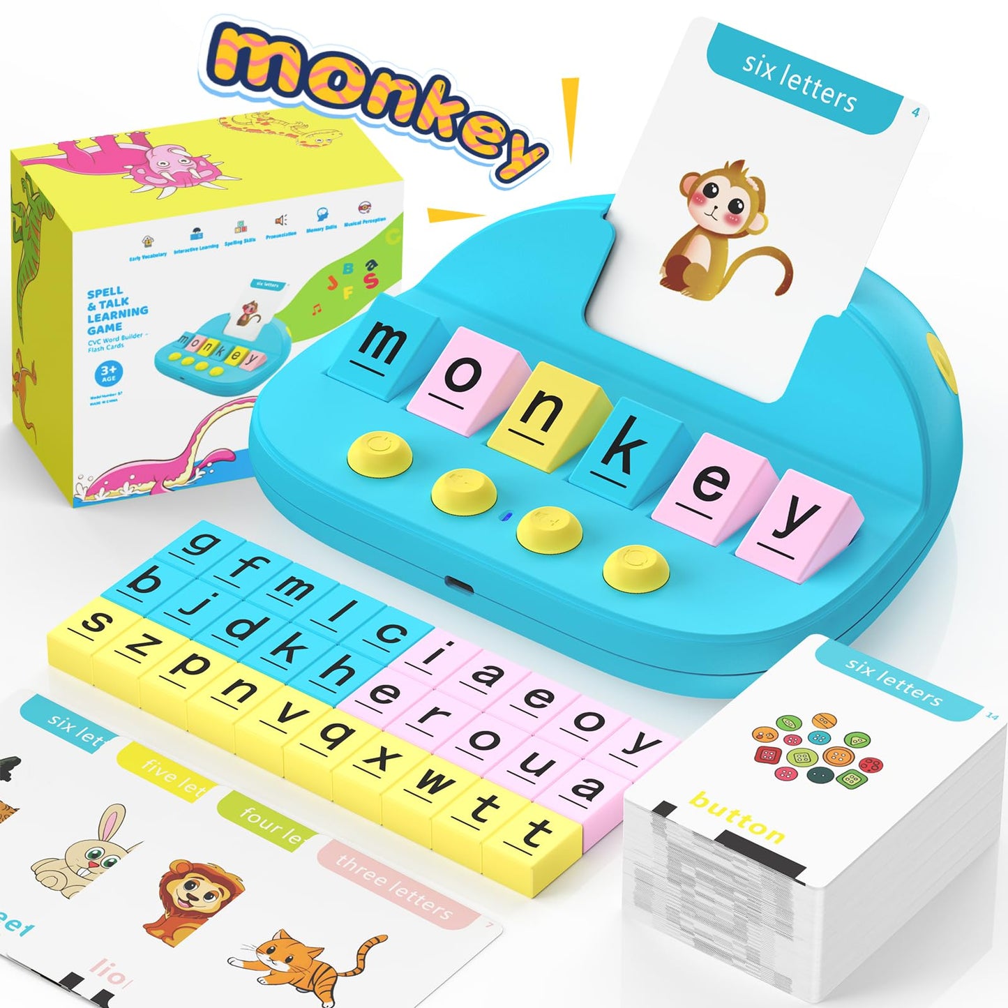 Homestec Phonics Flash Cards For Toddlers, Matching Letter Game Learning Toys For Kid, Autism Speech Therapy Materials 322 Sight