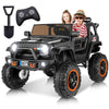 Hikole 24V Kids Jeeps Ride On Car With Width Seat, 2 Seater Battery Powered Electric Car, 4X100W Powerful Engine,Soft Braking,Remote Control, 24 Volt Ride On Toy For Boys Girls, Black