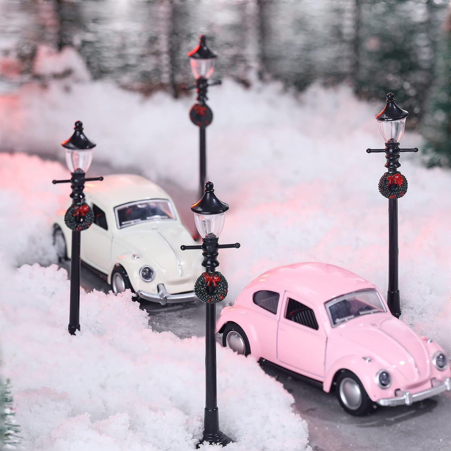 Christmas Village Accessories Christmas Mini Street Light Models Street Miniature Lamp Post Christmas Dollhouse Small Street Lam