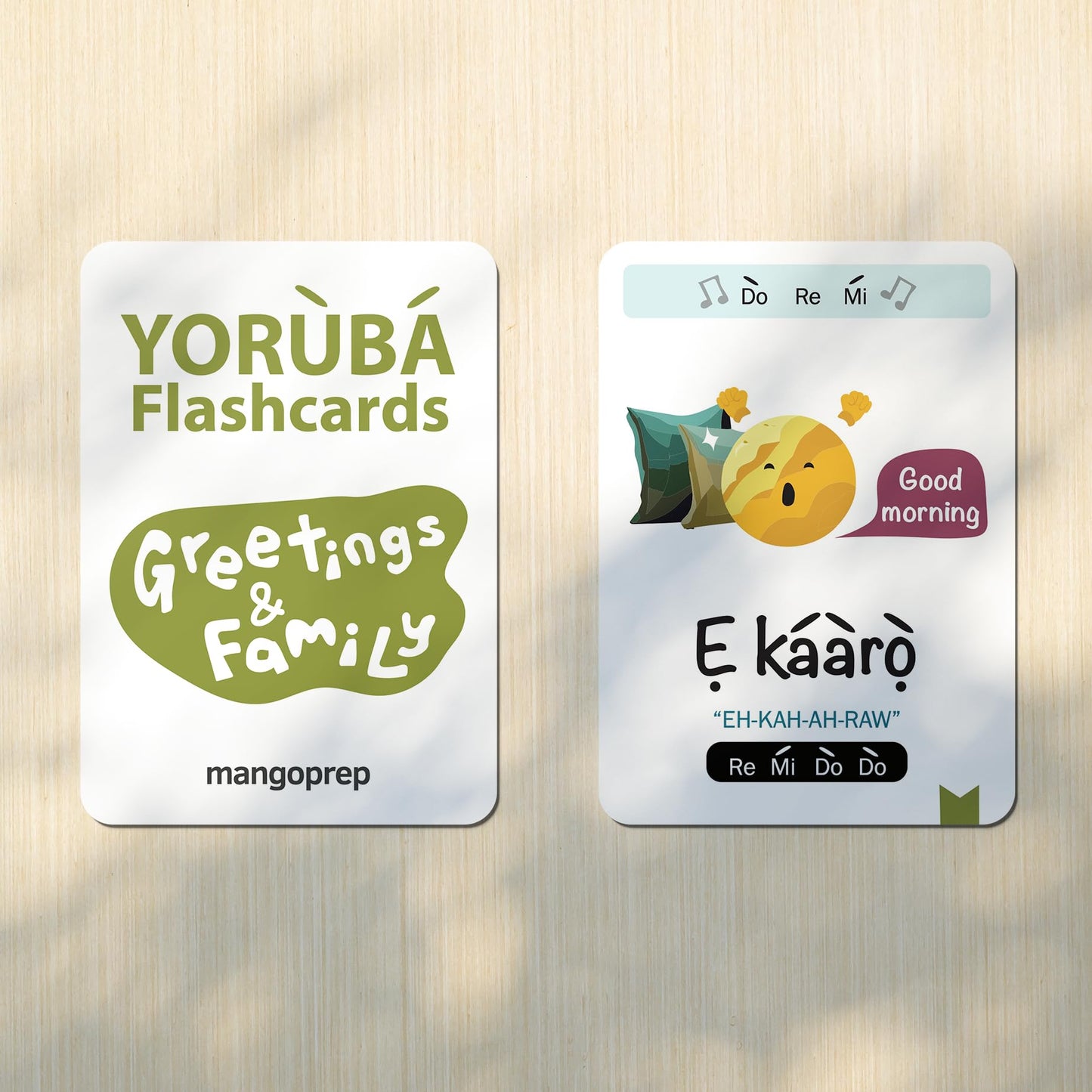 Yoruba Language Colorful Flashcards, Beginners, Kids And Adults,Learn To Speak, Alphabet, Numbers, Greetings, Family, Body Parts