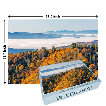Beduke Jigsaw Puzzles 1000 Pieces For Adults Great Smoky Mountain National Park 1000 Piece Puzzle Thick Sturdy Precise Interlock