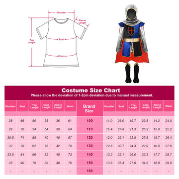 Relibeauty Kids Knight Costume For Boys And Girls,6/130