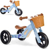 Kriddo 2 In 1 Wooden Kids Tricycle And Balance Bike With Pattern For 1-4 Years Old, No-Pedal Tricycle And Toddler Balance Bike W