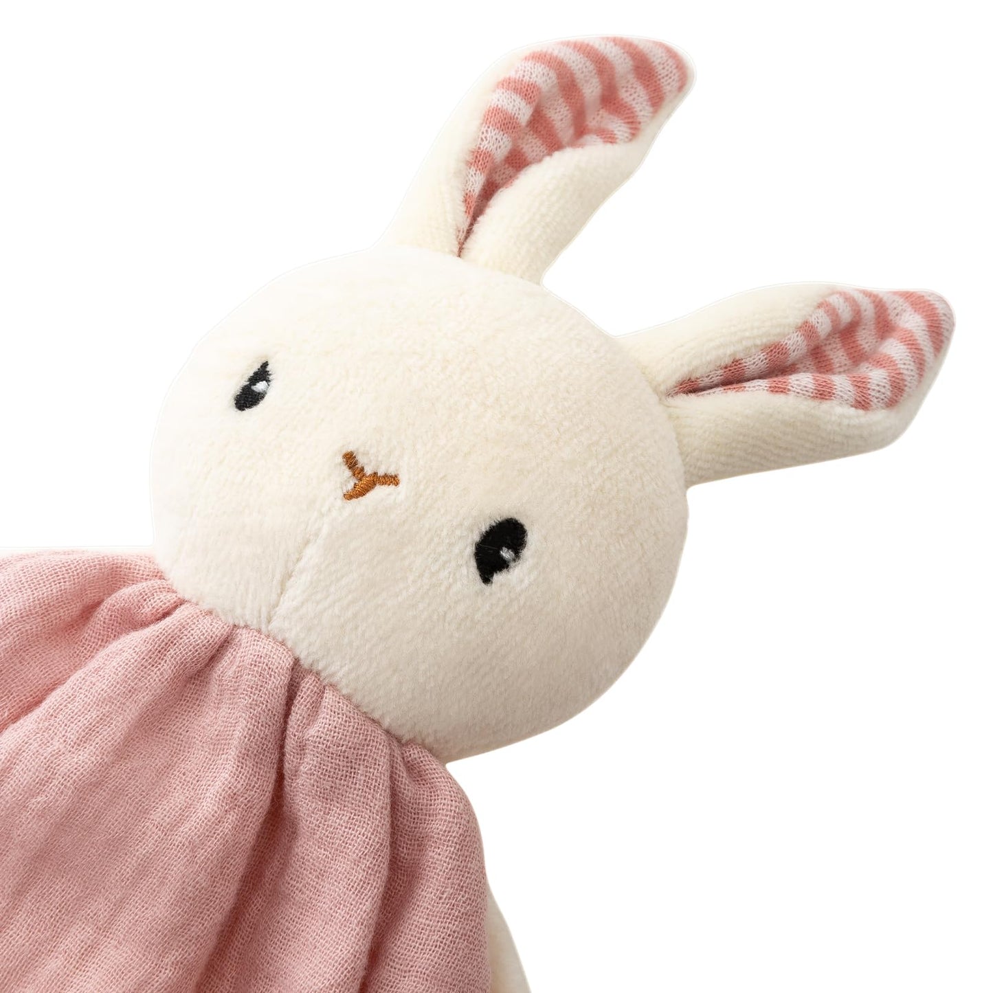 CUDDLE CORNER Organic Cotton Stuffed Animal Rattle Baby Toys, Plush Bunny Cuddle Cloth and Hand Grip Ring Rattles Plush Toy Set