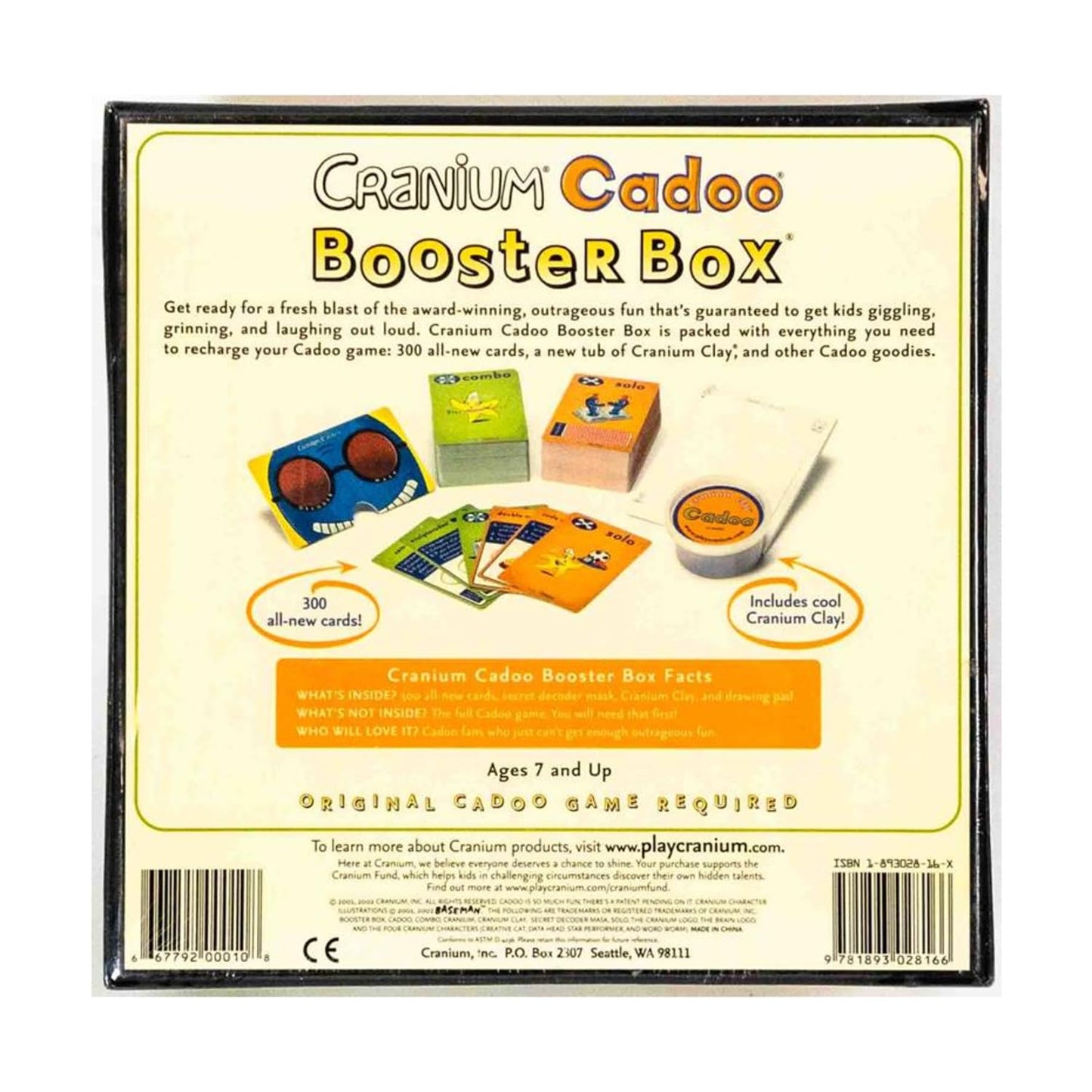 CGI Cranium Cadoo 2002 Booster Box – Colorful Red, Blue, Green, Yellow Game