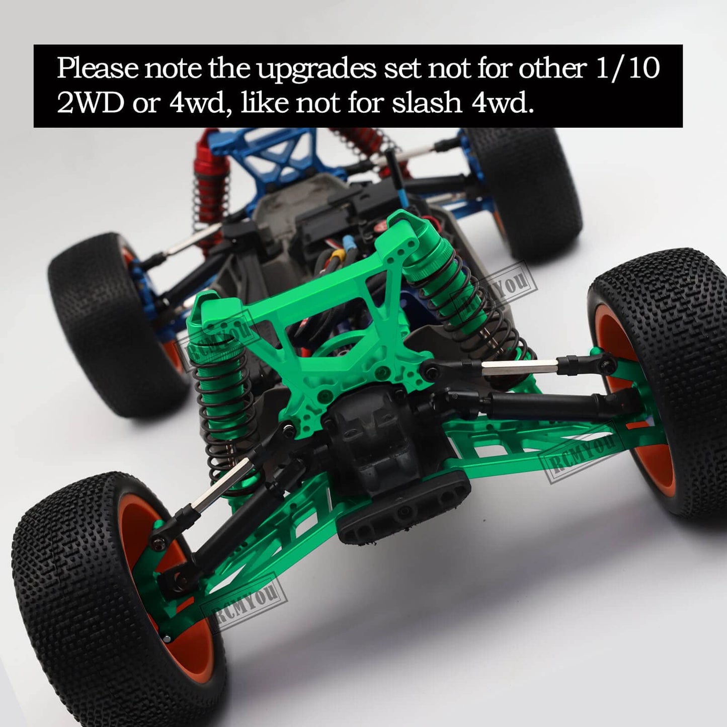 RCMYou Upgrades Part for 1/10 Rustler 4x4 VXL/Rustler 4x4,Alloy Suspension Arm,Caster Block,Steering Blocks,Rear Stub Axle Carri