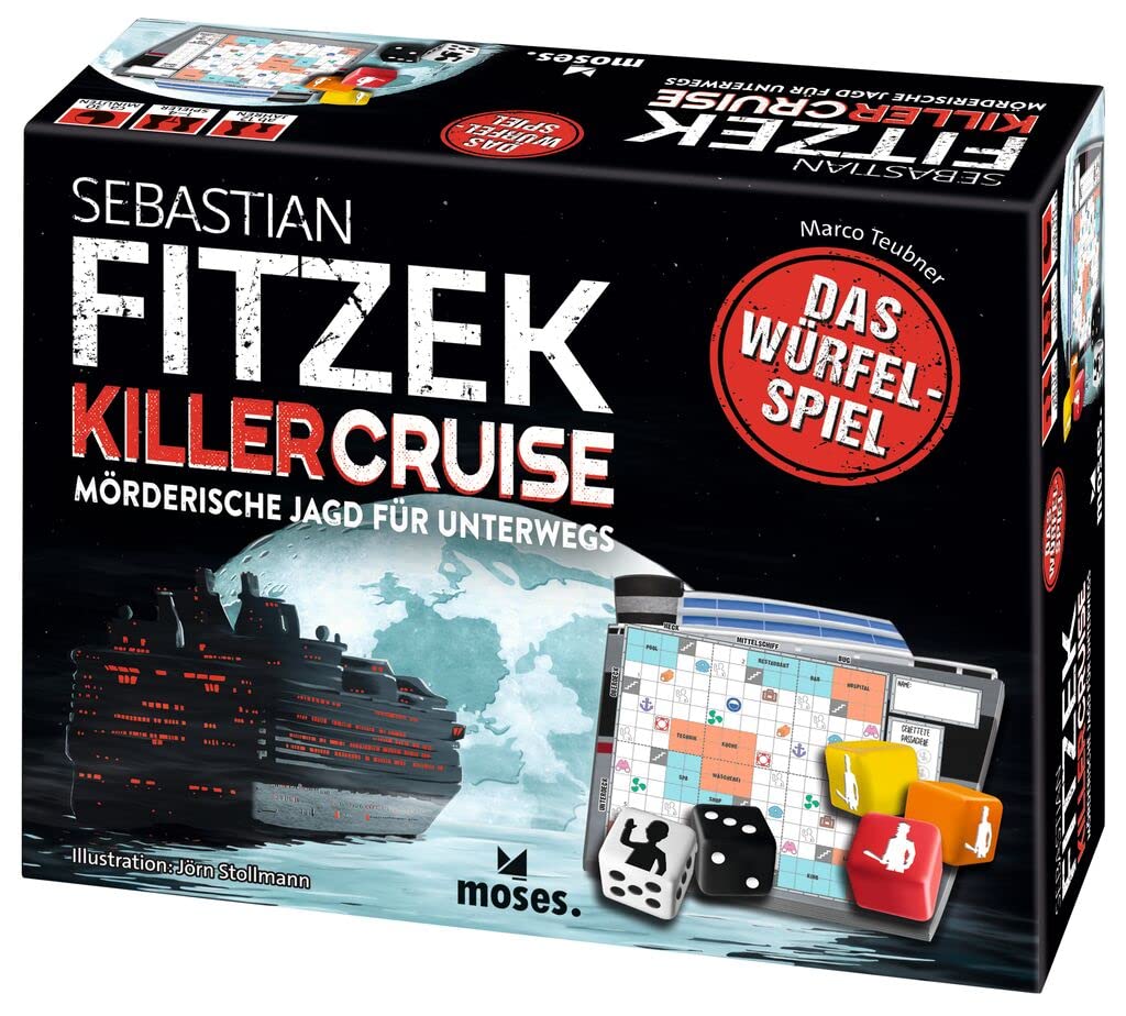 moses. Sebastian Fitzek Killer Cruise - The Dice Game, Innovative Escape Game for Travel, Gripping Roll & Write Adventure for Be