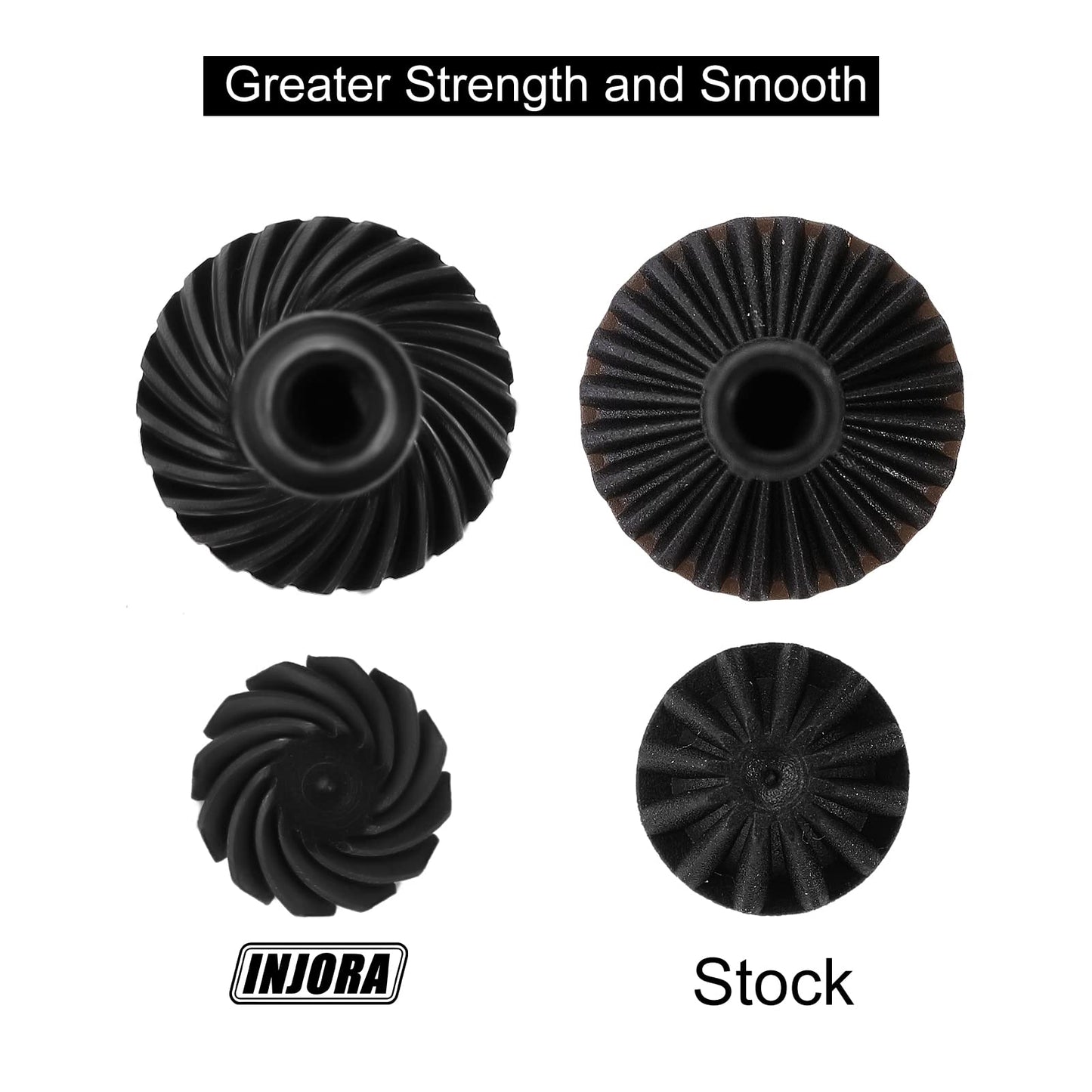 Injora 24T/12T 6G Alloy Steel Helical Gear Set For 1/18 Trx4M Front Rear Axles(2Pcs)