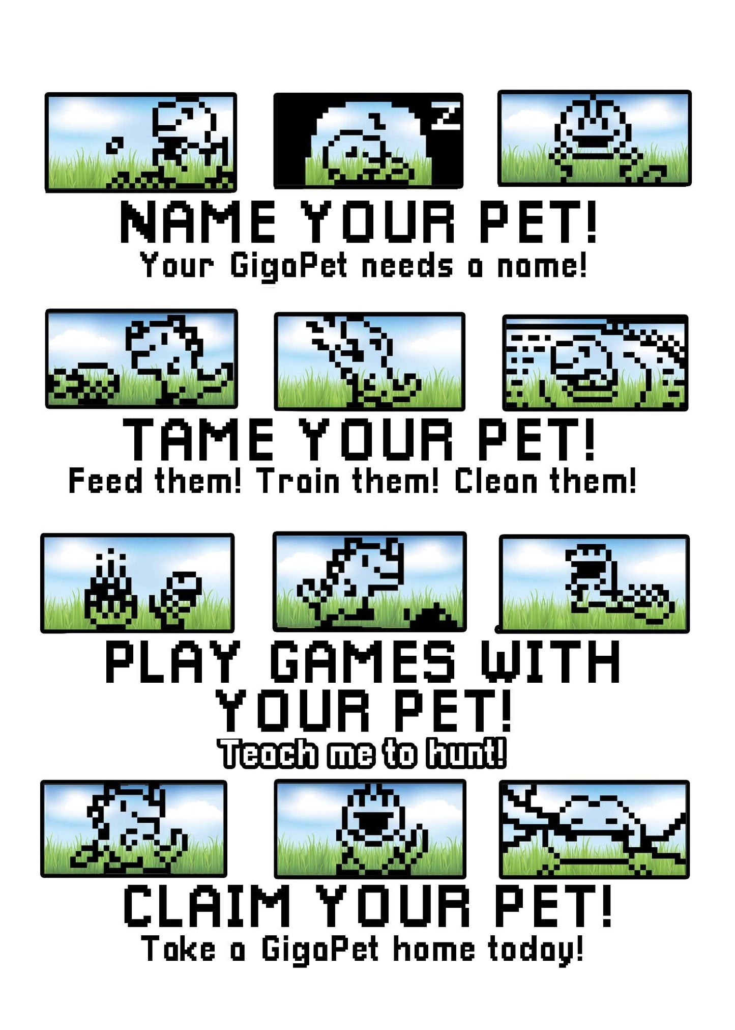 Top Secret Toys Giga Pet T-Rex Virtual Pet for Kids 5+, 90s Throwback, Upgraded Collector’s Edition, 2-in-1 Dinosaur Care Game