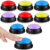Honoson 8 Pieces Recordable Answer Buzzers Button Answer Buzzers Game Show Buzzer Recordable Button Buzzers Gift for Christmas Team Family Game and Trivia Nights(Bright Color)