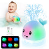 Baby Bath Toys, Toddler Bath Toys For Kids Ages 3+, Light Up Whale Bath Toy Sprinkler, Infant Baby Toys Bathtub Fountain Water T