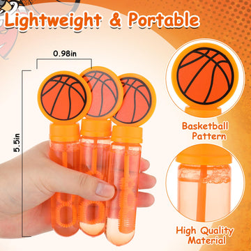 Pullcrease 16 Pcs Basketball Bubble Wands Party Favors Basketball Gifts Birthday Bubble Wand Bulk Basketball Party Decorations B